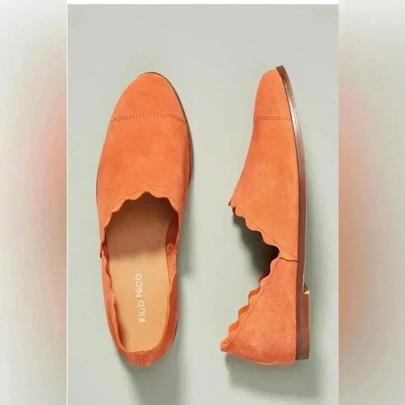 Anthropologie Klub Nico Georgette Ink Suede Flat - Picture 2 of 13